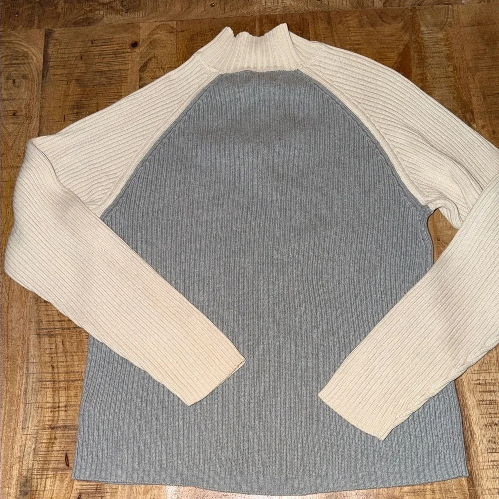 Polo by Ralph Lauren Gray and Cream Men's Sweater